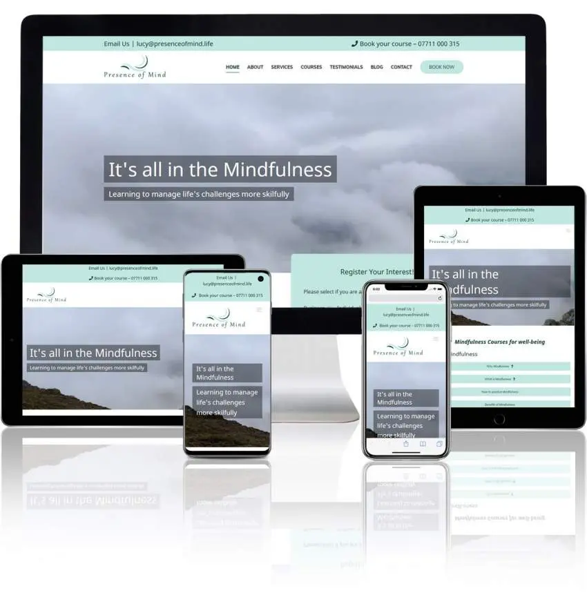 mindfulness wordpress website design